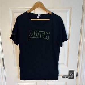 Black and Green Alien Short Sleeve Tee